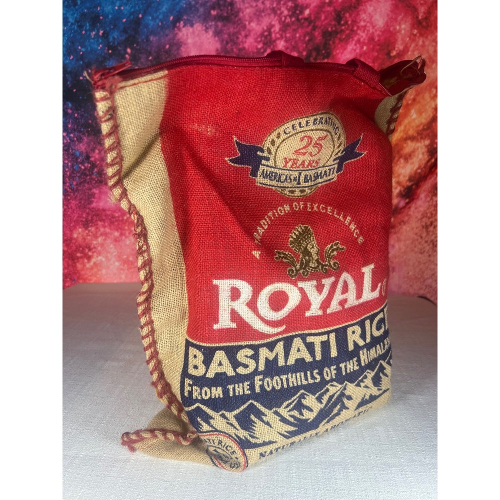 Pretty Fly FAV PAIRRoyal Basmati Rice Burlap Tote Bag Upcycled Jute HandbagS